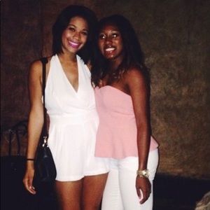 White cross back romper